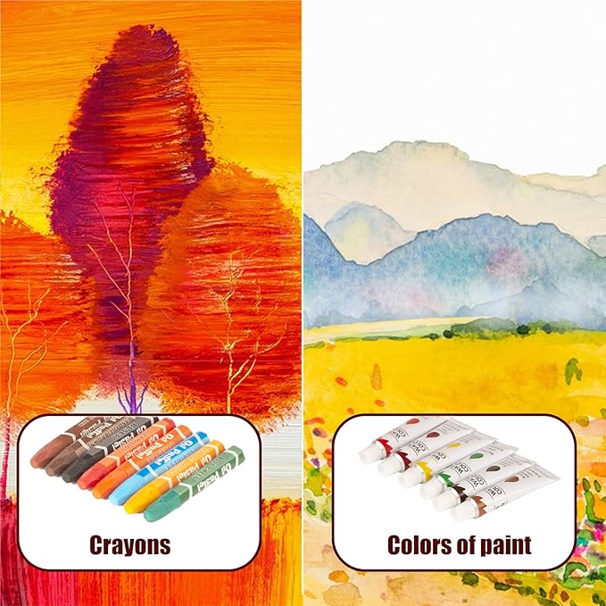 KINSPORY 168-Pack Art Supplies, Deluxe Wooden Art Set Crafts Drawing Painting Coloring Kit, 3 Pack Coloring Pads, Creative Gift Box for Artist Beginners Kids Girls Boys