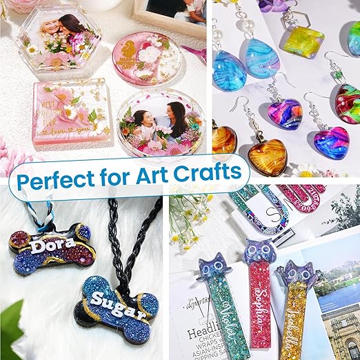 LET'S RESIN 2 Part Resin and Hardener 34oz, Bubble Free & Crystal Clear Epoxy Resin for Beginners, Low Odor, Anti-Yellowing Casting Resin for Craft, Casting Molds, Jewelry, Art, Easy to Mix 1:1 Ratio