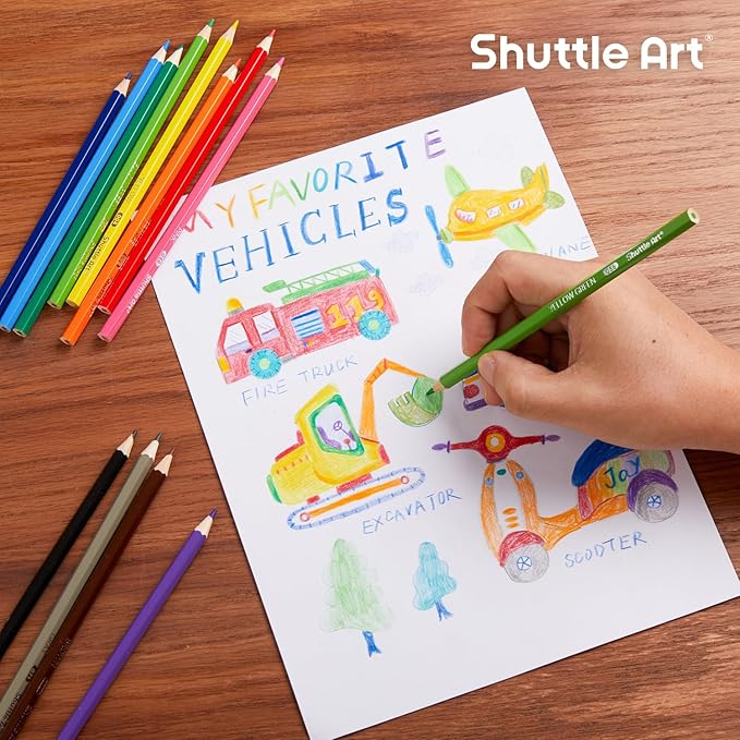 Shuttle Art 288 PCS Colored Pencils Bulk, 12 Assorted Colors, Pre-sharpened Colored Pencils for Kids with Sharpeners, Bulk Pack School Supplies for Teachers & Students