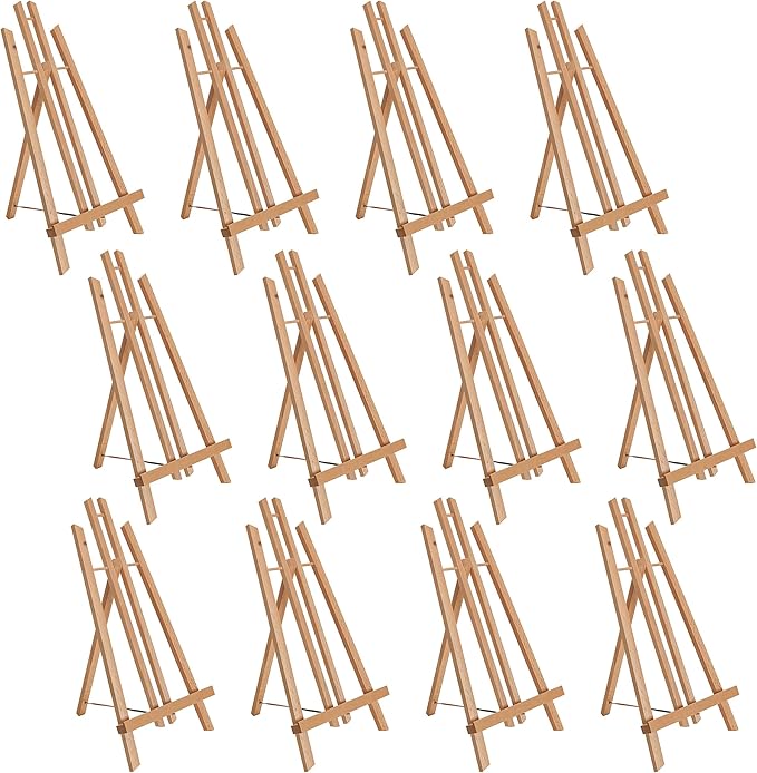 US Art Supply® 18" Large Tabletop Display A-Frame Artist Easel (12-Pack)