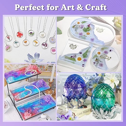 LET'S RESIN 1/2 Gallon Casting Epoxy Resin,Bubble Free & Crystal Clear Epoxy Kit,2 Part Resin and Hardener for Jewelry Making,Crafts,Art