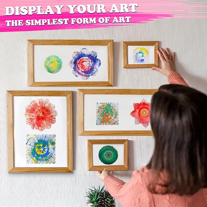 Spin Art Machine for Kids - Paint Spinner Art Craft Kit with 36 Artboards & 7 Colors - Arts and Crafts Painting Set for Boys Girls Ages 4-12, Birthday Easter Gifts for 6 7 8 9 10 Year Old（Pink）