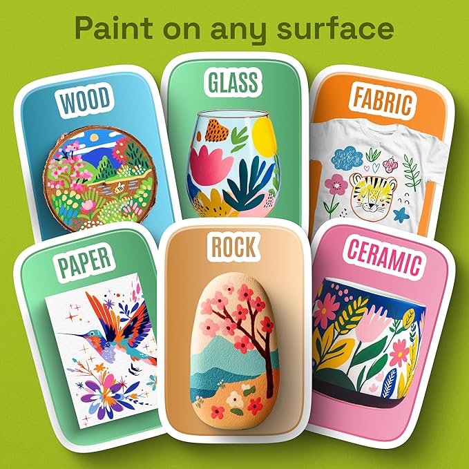 ARTISTRO 36 Precision Dual-Tip Acrylic Paint Markers – Paint Pens Set with Dot & Fine Tips for Fabric, Rock, Glass, Wood, Coloring Books – Classroom & Art Supplies Gift – Teacher Appreciation Gift