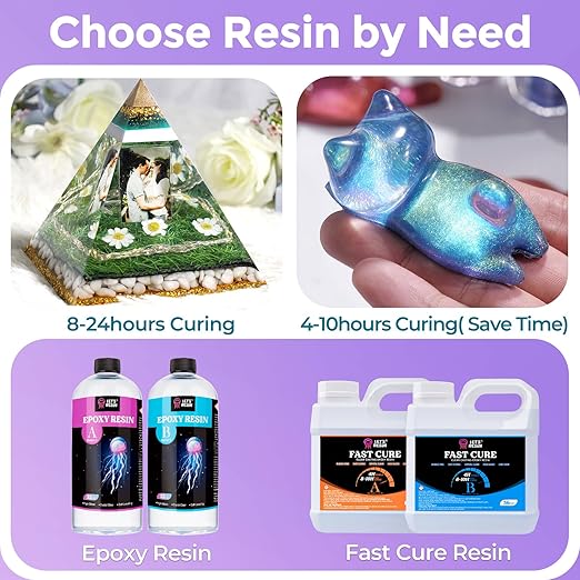 LET'S RESIN 1/2 Gallon Casting Epoxy Resin,Bubble Free & Crystal Clear Epoxy Kit,2 Part Resin and Hardener for Jewelry Making,Crafts,Art