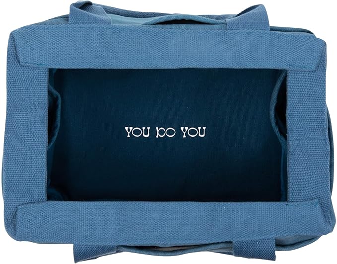 Soolla Studio Bag: Art Supply Storage & Pottery Tool Bag, Washable Craft Tote, Knitting Yarn Organizer, Crochet Projects, 30 Pockets, 20+ Canvas Colors, Gift for Artists (Blueberry Bliss)