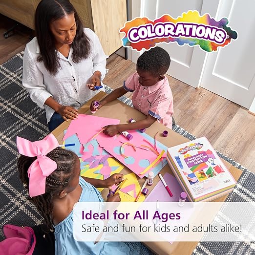 Colorations Construction Paper for Kids - 7 Bright Colors - 600 Bulk Sheets of 9"X12" - Assorted Pack of Heavy-Duty Craft Paper, Bulk School Supplies