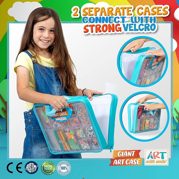 Arts and Crafts Supplies for Kid - 1600+Pcs Craft Kits for Kids - DIY School Craft Project for Kids Age 4 5 6 7 8-12 Christmas Gifts for Girls and Boys Crafts for Girls Ages 8-12 Arts Activities
