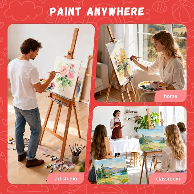 Simetufy 82 Pack 8x10 Inch Bulk Flat Canvas Boards for Painting Class and Paint & Sip Party,Blank Flat Canvas Panels Gesso Primed Acid-Free 100% Cotton for Acrylics Oil Watercolor