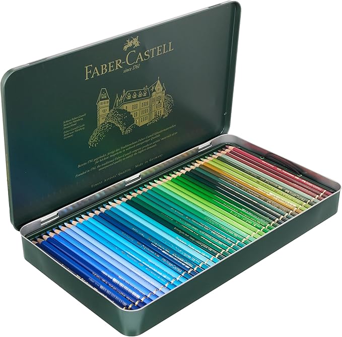 Faber-Castell Polychromos Artists' Color Pencils - Tin of 120 Colors - Premium Quality Artist Pencils