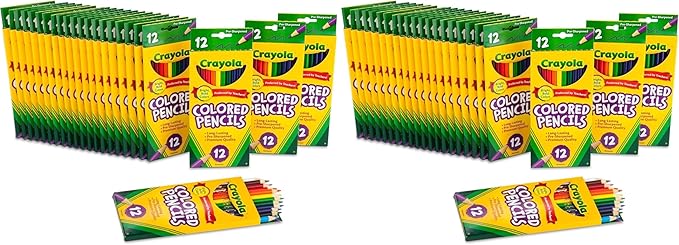 Crayola Bulk Colored Pencils for Kids (24pk) - 12 Assorted Colors, Art Supplies For Crafts & Coloring Books, Bulk Preschool & Kindergarten Classroom Supplies (Packaging May Vary) (Pack of 2)
