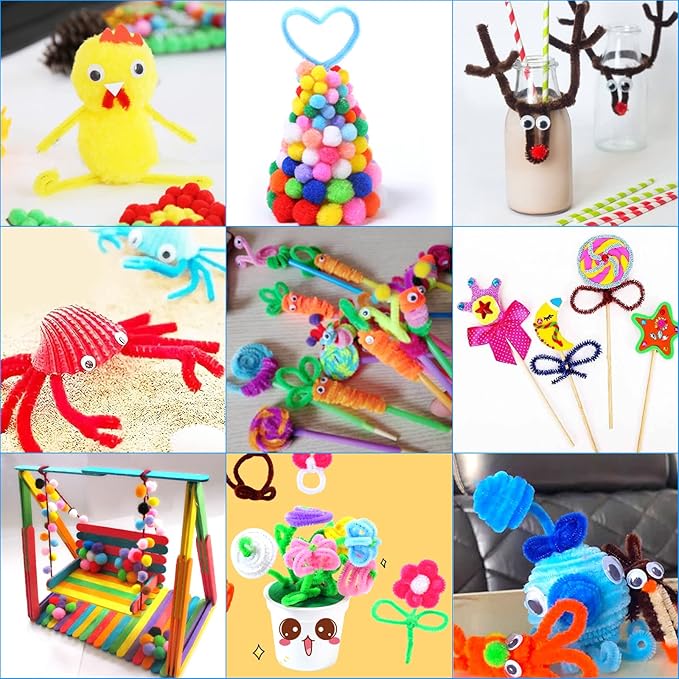 Itopstar 3000+ pcs Arts and Crafts Supplies for Kids | Craft Kit Box for Kids Age 4-5, 4-8, 6-8, 8-12 | Craft Supplies & Materials Crafts Set Toys Art Box Gifts
