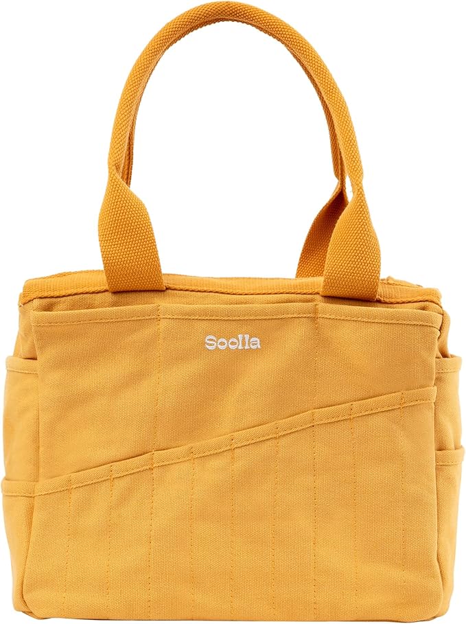 Soolla Studio Bag: Pottery Tool Bag & Craft Storage, Art Supply Organizer, Washable Tote, Knitting Yarn, Crochet Projects, 30 Pockets, 20+ Canvas Colors, Gift For Artists & Teachers (Sedona)