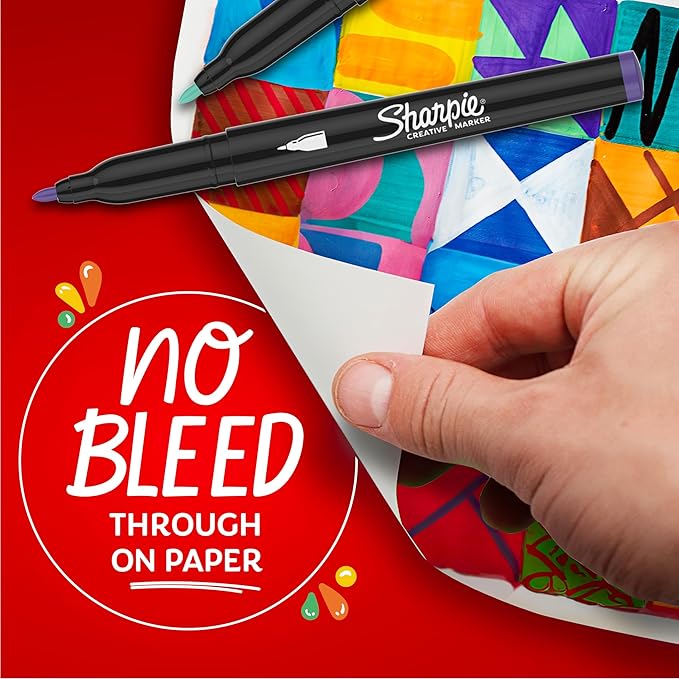 Sharpie Creative Markers Variety Pack, Water-Based Acrylic Paint Markers, Assorted Tips and Colors, 36 Count - Works on Paper, Metal, Wood, Ceramic, Glass, Rock, Canvas (Pack of 6)
