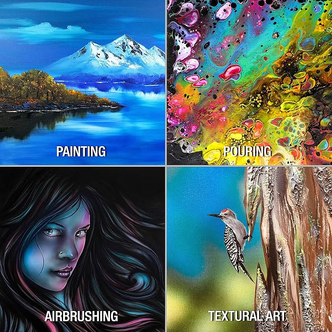 U.S. Art Supply 9 X 12 Inch Art Canvas Board Panels 12 Pack - 8 Ounce Heavyweight Cotton Acid Free Canvases for Painting Acrylics and Watercolor (1 Case of 12 Single Canvas Painting Panels)